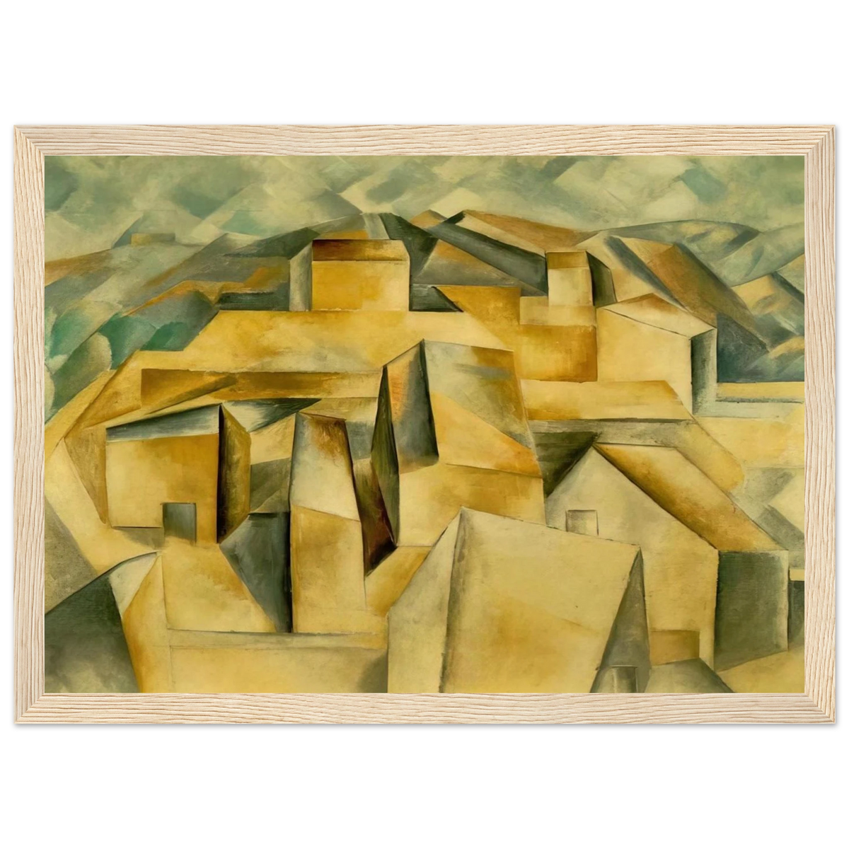 Houses on the hill Framed Poster | Pablo Picasso Framed Prints Wall Art | Pablo Picasso Shop