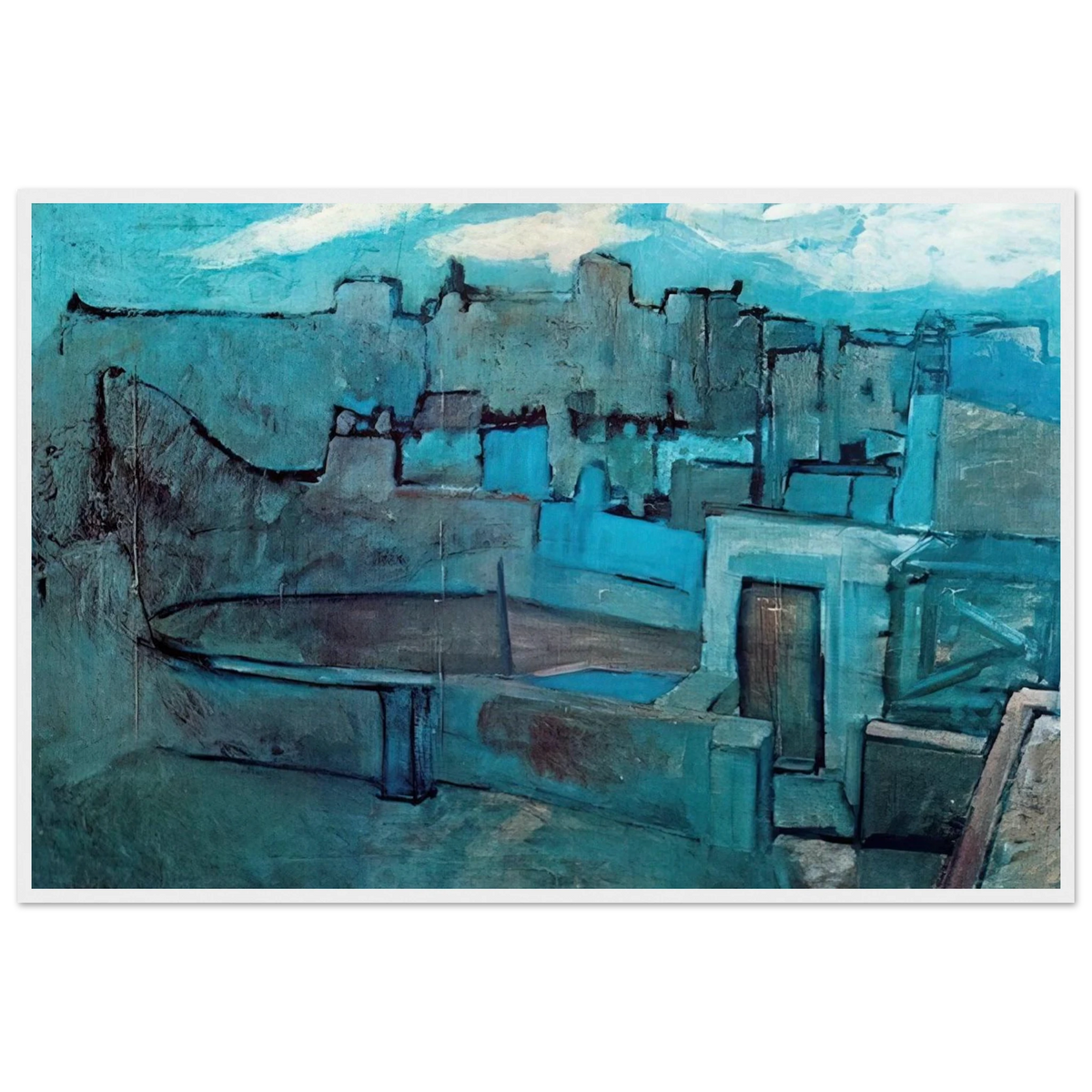 The roofs of Barcelona Framed Poster | Pablo Picasso Framed Prints Wall Art | Pablo Picasso Shop