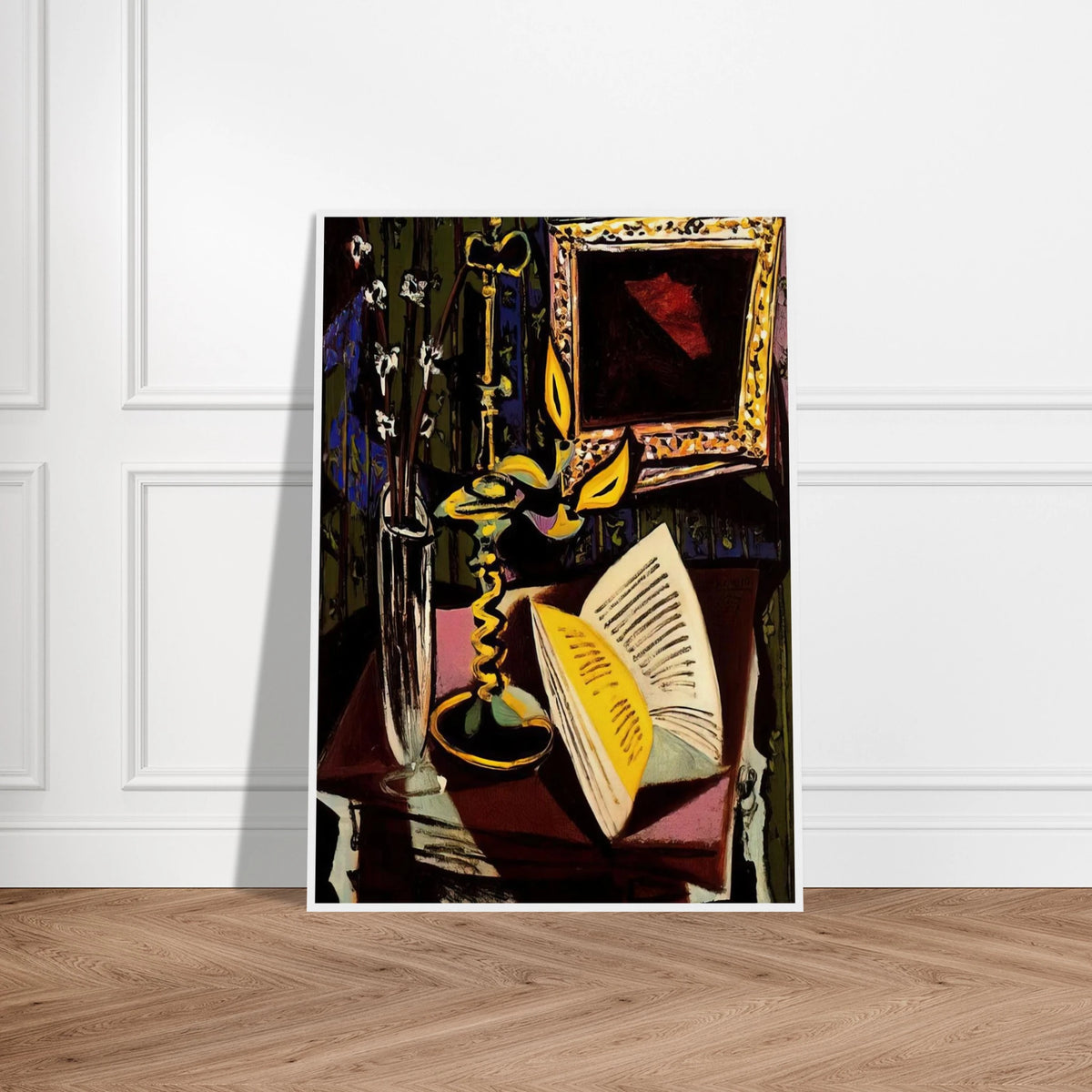 Still life with candlestick - 1937 Framed Poster | Pablo Picasso Framed Prints Wall Art | Pablo Picasso Shop
