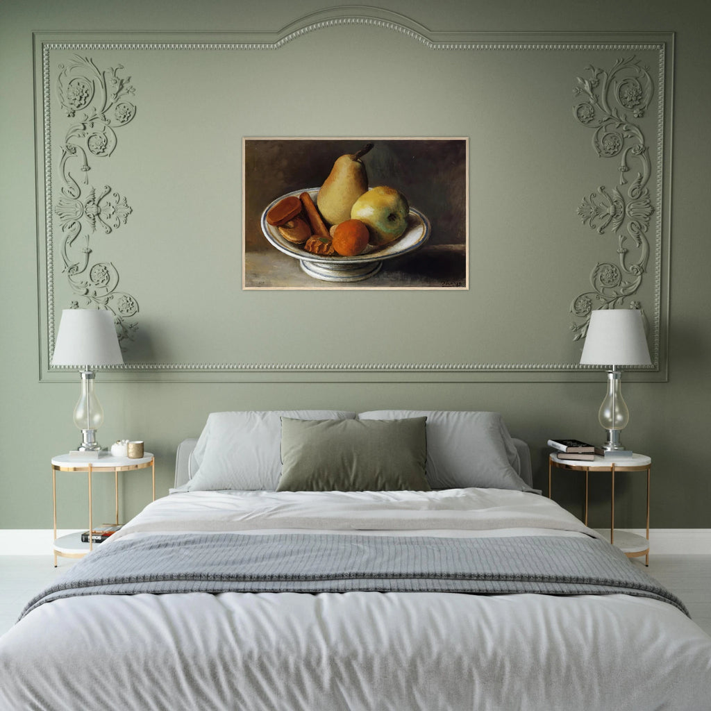 Fruit Bowl with Fruit - 1918 Framed Poster | Pablo Picasso Framed Prints Wall Art | Pablo Picasso Shop