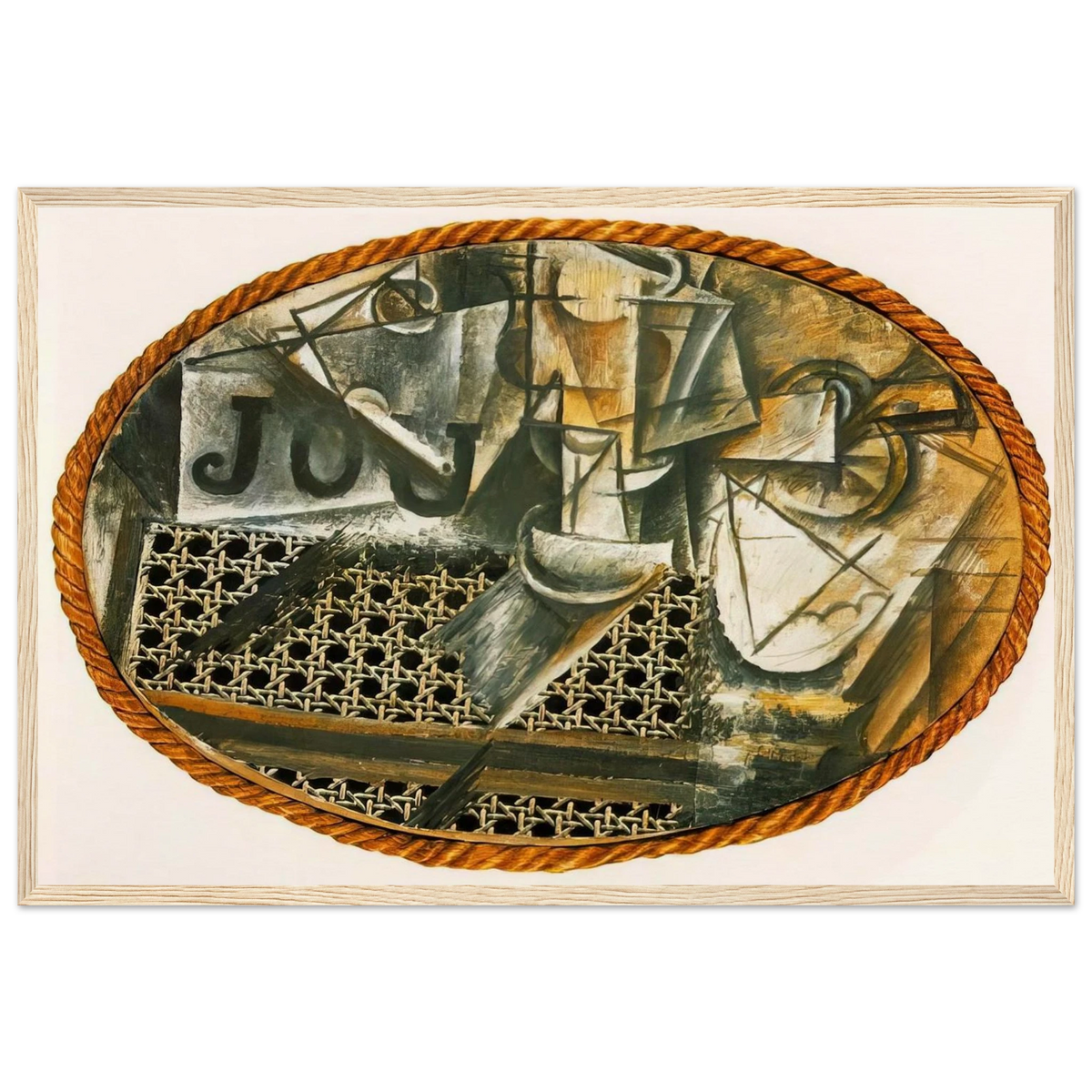 Still Life with Caned Chair Framed Poster | Pablo Picasso Framed Prints Wall Art | Pablo Picasso Shop