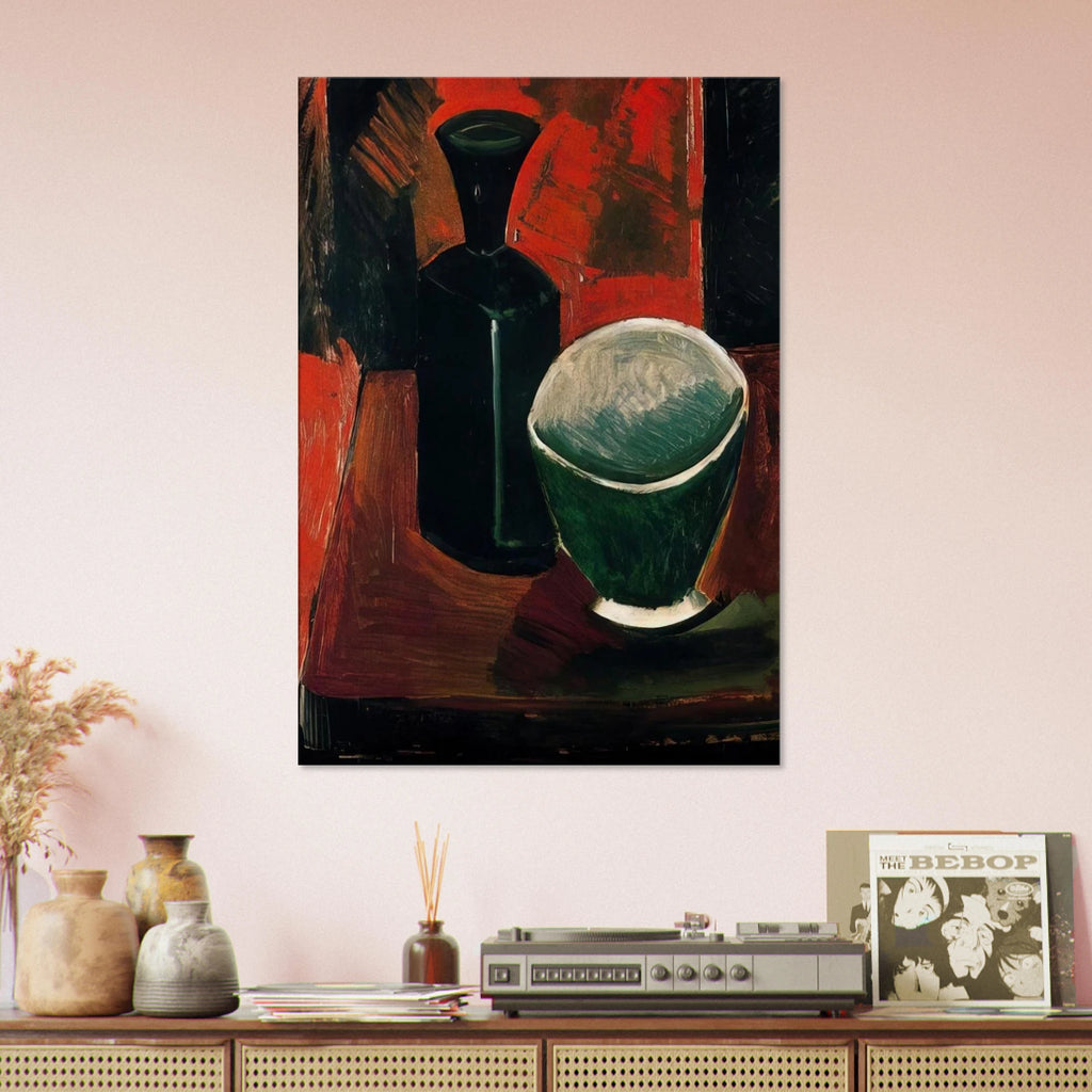 Green Pan and Black Bottle - 1908 Canvas | Pablo Picasso Canvas | Pablo Picasso Shop